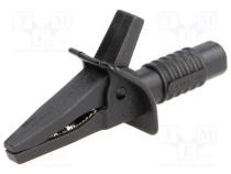 Krokosvorka  10A  černá  max.25mm  Připojení  zásuvka 4mm