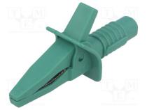 Krokosvorka  10A  zelená  max.25mm  Připojení  zásuvka 4mm