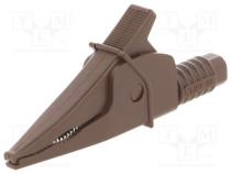 Krokosvorka  20A  hnědá  max.39mm  Shoda s  EN61010 1000VCAT III