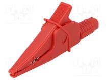Krokosvorka  20A  červená  max.39mm  1kV  Připojení  zásuvka 4mm