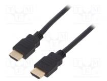 Cable  HDCP 2.2,HDMI 2.1  HDMI plug,both sides  PVC  5m  black