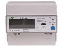 F&F LE-03MP Číslicový montážní počítač na lištu DIN LCD Imen 5A