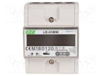 F&F LE-03MW Počítadlo digitální, montážní na přívodní lištu DIN, LCD, Imen 5A.
