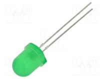 LED  8mm  zelená  5000mcd  60°  Čelo  vypouklé  2.6÷3.8VDC