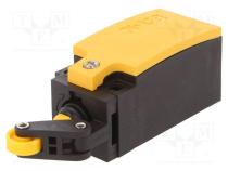 Limit switch  lever R 20mm, plastic roller Ø13mm  NO + NC  6A
