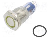 Switch  vandal resistant  DPDT  3A/250VAC  IP67  ON-(ON)  amber