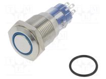 Переключатель  антивандальный  DPDT  3A/250ВAC  IP67  ON-(ON)