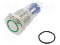 Переключатель  антивандальный  DPDT  3A/250ВAC  IP67  ON-(ON)