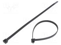 Cable tie  L  290mm  W  7.6mm  polyamide  534N  black  Ømax  76mm