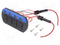 Switch  push-button  Pos  2/4  SPST  10A/24VDC  ON-OFF  IP66