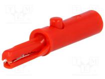 Krokosvorka  3A  60VDC  červená  Rozs.uchop  max.6mm  Izolace  ABS