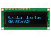 Zobrazovač  OLED  alfanumerický  16x2  Rozm  80x36x10mm  modrá