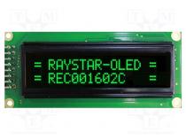 Zobrazovač  OLED  alfanumerický  16x2  Rozm  85x36x10mm  zelená