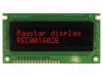 Zobrazovač  OLED  alfanumerický  16x2  Rozm  84x44x10mm  červená