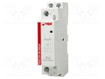 RELPOL RXC25-20-D024 Stýkač 2-pólový instalační 25A 24VDC NO x2 na přípojnici DIN.