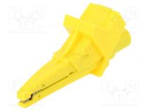 Krokosvorka  12A  600VDC  žlutá  Rozs.uchop  max.20mm