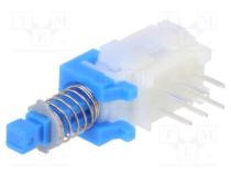 Switch  push-button  Pos  2  DPDT  0.1A/30VDC  OFF-ON  THT  SPUJ