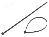 Cable tie  L  245mm  W  4.6mm  polyamide  225N  black  Ømax  66mm