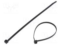 Cable tie  L  200mm  W  4.6mm  polyamide  225N  black  Ømax  50mm