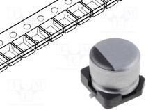 Kondenzátor  elektrolytický  low ESR  SMD  10uF  50VDC  Ø4x5,8mm