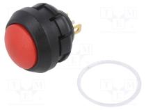 Switch  push-button  Pos  2  SPST-NO  0.25A/12VDC  OFF-(ON)  panel