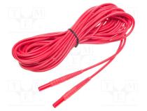 SONEL WAPRZ010REBB Měřicí kabel, banánová svorka 4 mm, z obou stran izolované.