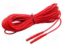 SONEL WAPRZ020REBB Měřicí kabel s banánovou svorkou 4 mm, izolovaný z obou stran.