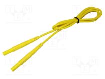 SONEL WAPRZ1X2YEBB Měřicí kabel s banánkovou svorkou 4 mm, na obou stranách izolační.