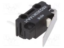 Mikrospínač SNAP ACTION  s páčkou  SPDT  3A/250VAC  ON-(ON)  IP40
