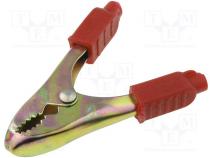 Krokosvorka  40A  Rozs.uchop  max.20mm  Celk.dél  70mm  červená