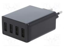 Napájecí zdroj spínaný napěťový zdroj 5VDC 6A 30W Výv USB x4
