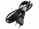 JT001 H03VVH2-F 2x0,75,černá, 2m napájecí síťový kabel FLEXO