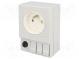 Zásuvka typu E  250VAC  6,3A  IP20  DIN  92x62x48mm