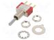 Prepínač  páčkový pol  3  SP3T  ON-OFF-ON  2A/250VAC  5A/28VDC  10mΩ