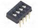 Přepínač  DIP-SWITCH  Počet sekcí  4  OFF-ON  -0,025A/24VDC  pol  2