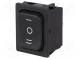 ROCKER  DP3T  Пол  3  ON-OFF-ON  6A/250ВAC  черный  IP40  нет  100мОм