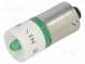 Indicator  LED  BA9S,T10  green  plastic  24VAC  24VDC  -20÷60°C