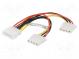 Kabel  napájecí  Molex vidlice,Molex zásuvka x2  0,16m