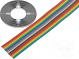 Vodič  plochý kabel  1,27mm  licna  Cu  16x26AWG  PVC  49V  30,5m