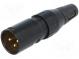 Zástrčka  XLR  vidlice  PIN  3  přímý  na kabel  pájení  zlacený  50V
