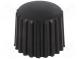 Knoflík  bez ukazatele  termoplast  Pr.hříd  6mm  Ø20x16mm  černá