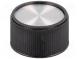 Knoflík  bez ukazatele  termoplast  Pr.hříd  6mm  Ø28x16mm  černá