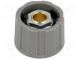 Knoflík  bez ukazatele  ABS  Pr.hříd  6mm  Ø23x15,5mm  šedá