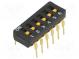 Переключатель  DIP-SWITCH  Кол-во секций  6  ON-OFF  0,03A/30ВDC