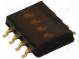 Přepínač  DIP-SWITCH  Počet sekcí  4  ON-OFF  0,025A/24VDC  pol  2