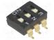 Přepínač  DIP-SWITCH  Počet sekcí  3  ON-OFF  0,025A/24VDC  pol  2