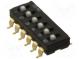 Переключатель  DIP-SWITCH  Кол-во секций  6  ON-OFF  0,025A/24ВDC