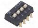 Přepínač  DIP-SWITCH  Počet sekcí  4  ON-OFF  0,025A/24VDC  pol  2