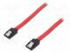 Kabel  SATA  SATA vidlice,z obou stran  500mm  červená  Žíla  Cu