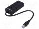 Hub USB  USB A zásuvka x4,USB A vidlice  USB 3.0  s vypínačem